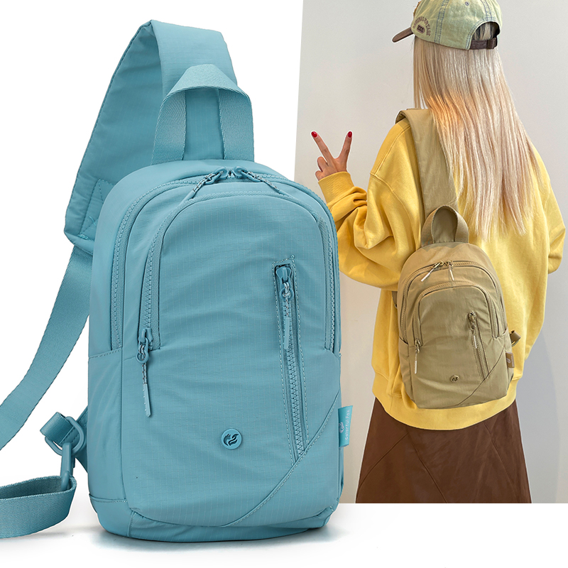 Hiking Backpack Waterproof - 女性用アウトドアスポーツチェストバッグ大容量防水トラベルキャンディーカラーマウンテンバイクハイキングフロントチェストバックパック