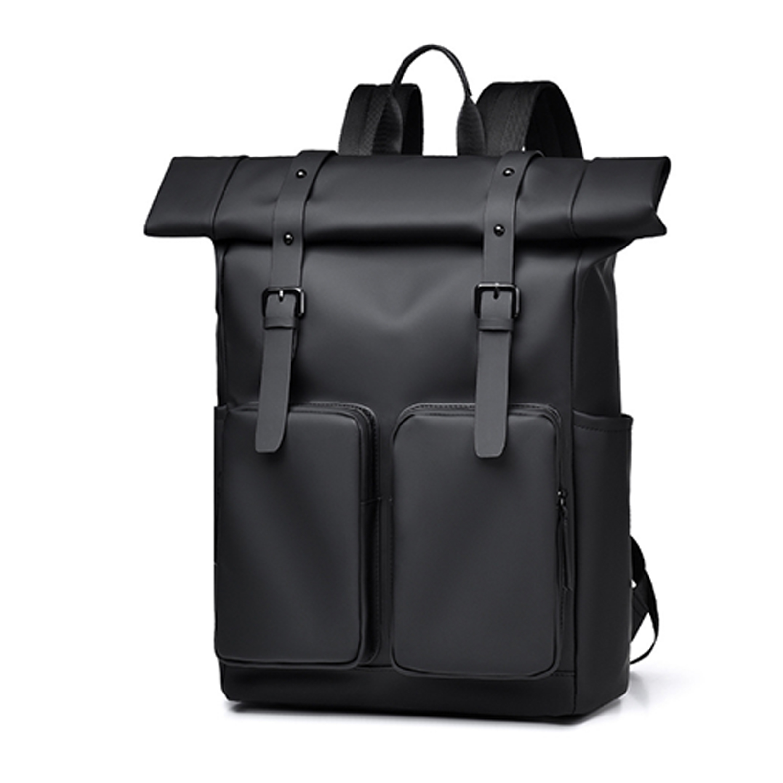 Hiking Backpack Waterproof - ロールトップバックパック、防水ノートパソコン用バックパック、男性用、盗難防止機能付きスポーツデザイン、多用途、旅行、サイクリング、ハイキングに最適。
